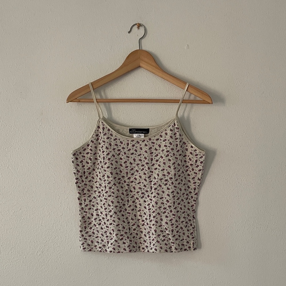 Ditsy Floral Crop Top Rosebud Scoop Tank